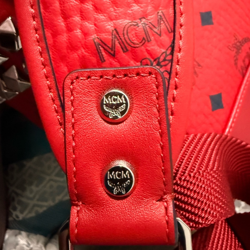 MCM Scarlet Backpack with Iconic Print - Picture 9 of 9